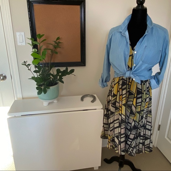 Sheer V-Neck Fit and Flare Dress - Picture 10 of 10